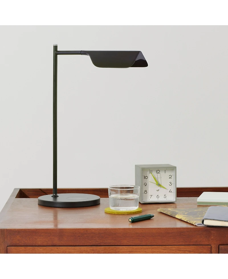 Leaf 16" Industrial Led Desk Lamp with Wireless Charging Pad