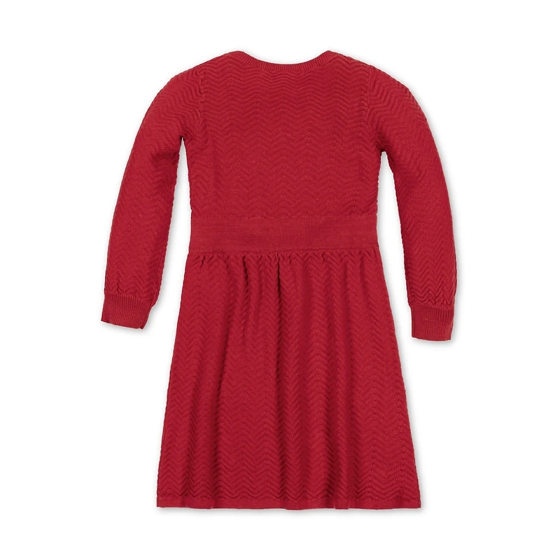 Hope & Henry Baby Girls Organic Long Sleeve Balloon Sweater Dress