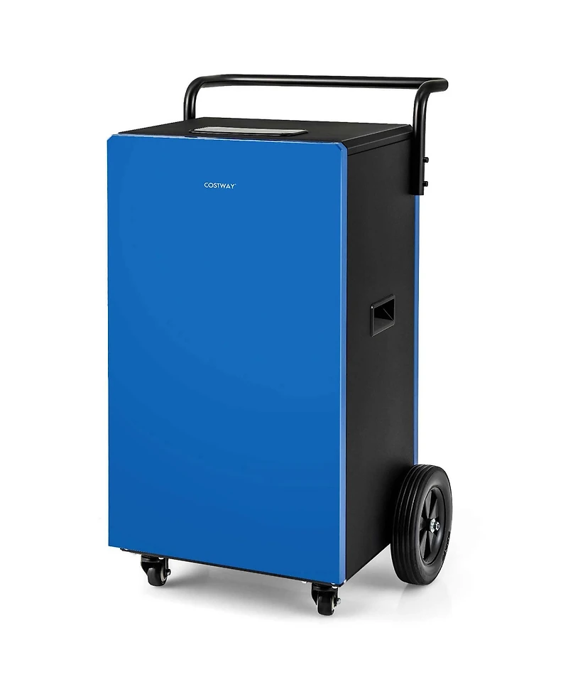 215 Pints Commercial Dehumidifier with Drain Hose 24H Timer Portable Handle