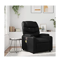 vidaXL Massage Recliner Chair Cream Faux Leather
