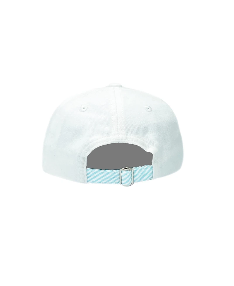 Bits & Bows Boys Tennis Baseball Hat in White