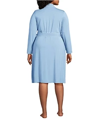 Lands' End Plus Cooling Robe with Piping