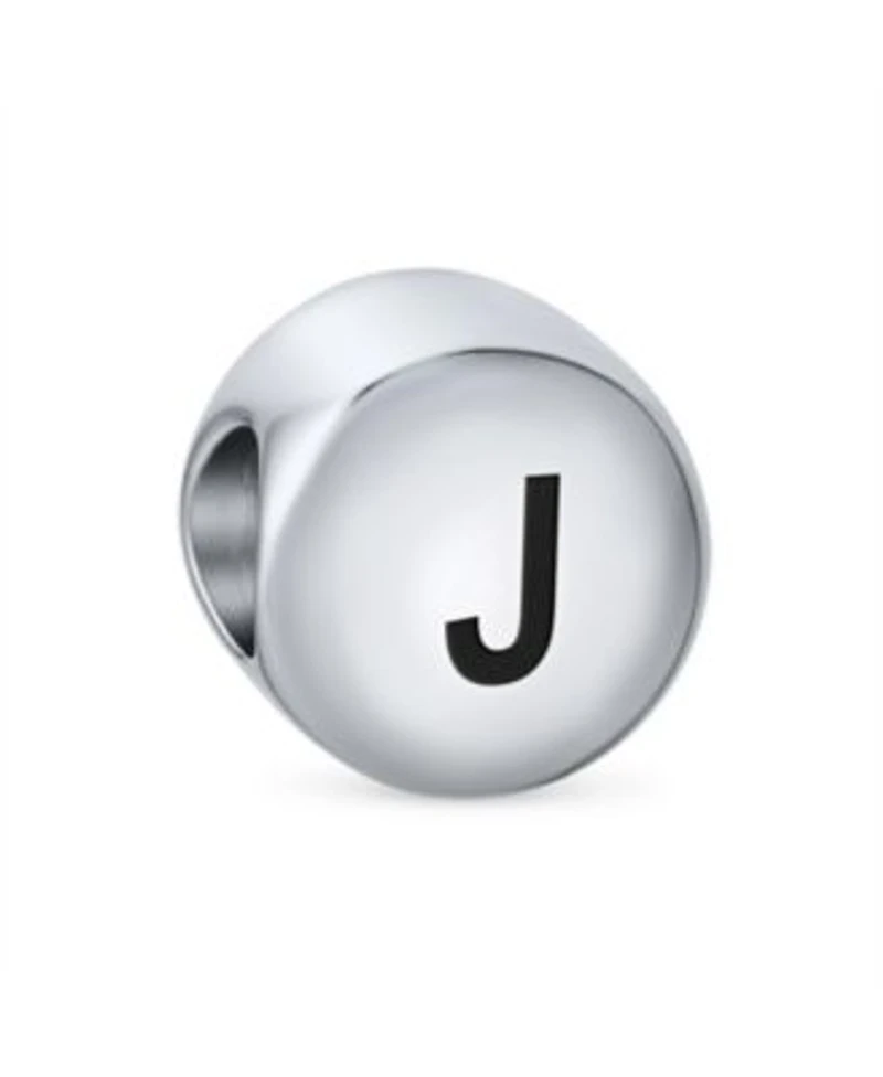 Bling Jewelry Initial Alphabet Bead Charm Sterling Silver A Z Block Letter For Bracelet