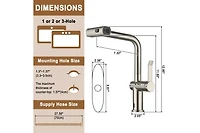 Casainc Single Handle Pull Out Kitchen Faucet With Touchless Sensor Three-function Mode Sprayer
