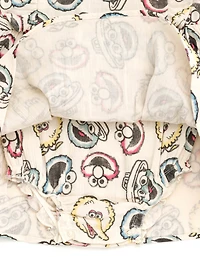 Sesame Street Baby Girls Cotton Gauze Matching Family Short Overalls