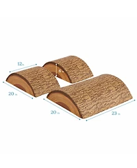 ECR4Kids SoftZone Tree Log Climber Set, Chocolate, 3-Piece