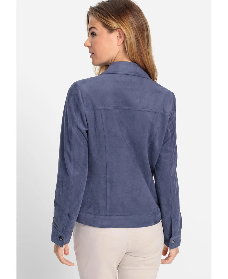 Olsen Women's Faux Suede Biker Jacket