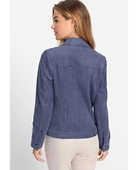 Olsen Women's Faux Suede Biker Jacket