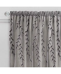 Kate Aurora Traditional Home 2 Pack Double Layered Embroidered Floral Sheer Curtains