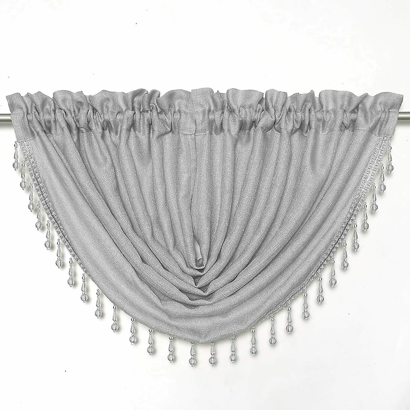 Kate Aurora Living 5 Piece Rod Pocket Sheer Window Curtains & Valances Set