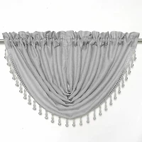 Kate Aurora Living 5 Piece Rod Pocket Sheer Window Curtains & Valances Set