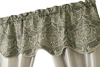 Kate Aurora 5 Piece Sheer Curtain & Valance Set - 52 in. W x 84 L, Brown