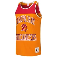 Mitchell & Ness Men's Orange/Red Tampa Bay Buccaneers Gridiron Classics Heritage Colorblock Tank Top