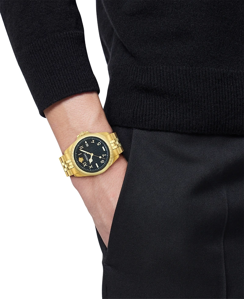 Versace Men's Swiss Anteo Gold Ion Plated Stainless Steel Bracelet Watch 41mm
