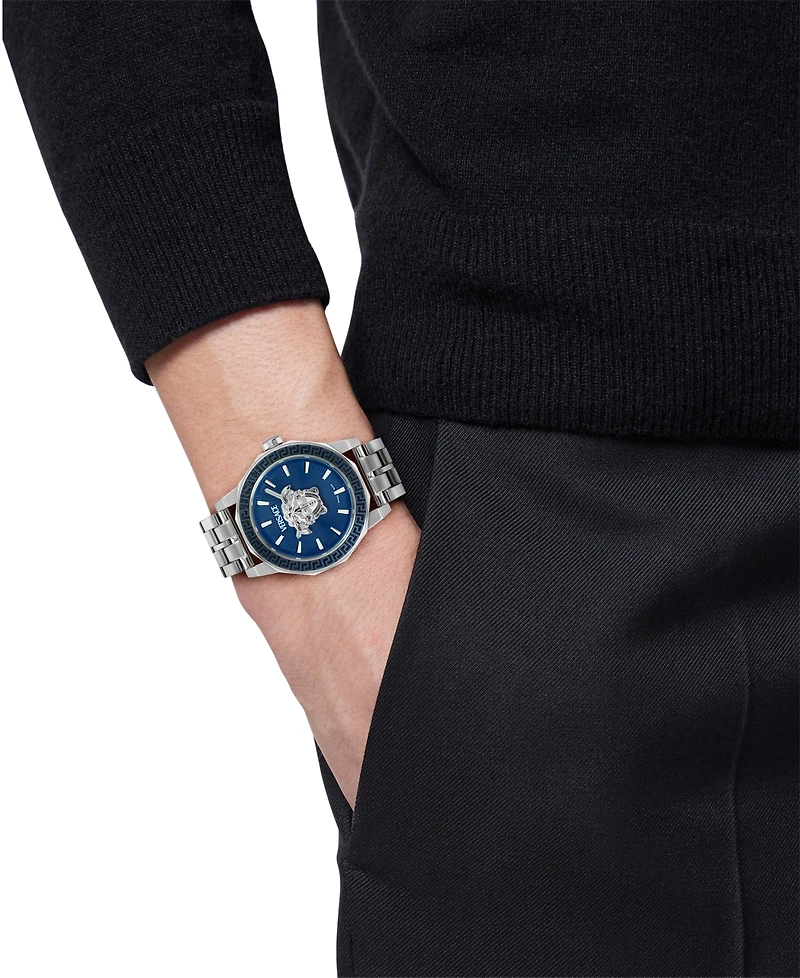Versace Men's Swiss Stainless Steel Bracelet Watch 43mm