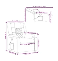 vidaXL Massage Recliner Chair Gray Faux Leather