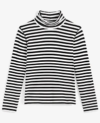 On 34th Women's Every Day Stripe Jersey Turtleneck, Created for Macy's