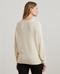 Lauren Ralph Women's Rib-Knit Dolman-Sleeve Sweater