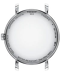 Tissot Women's Swiss Everytime Black Leather Strap Watch 34mm