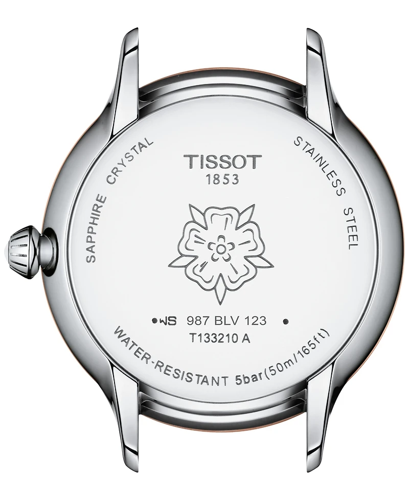 Tissot Women's Swiss Odaci-t Cream Leather Strap Watch 33mm