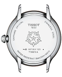 Tissot Women's Swiss Odaci-t Cream Leather Strap Watch 33mm