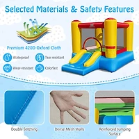 Inflatable Bouncer Kids Slide Bounce House for Indoor Outdoor with 350W Blower