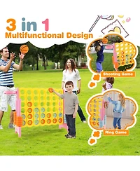 Jumbo 4-to-Score 4 in A Row Giant Game Set with Stickers for Kids Adults