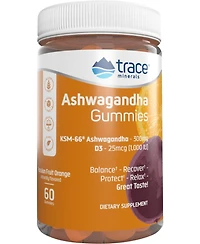 Trace Minerals Ashwagandha Gummies, 300mg - Health Supplement to Support Brain & Immune Health - Relaxation Supplement to Aid Calm & Restful Sleep
