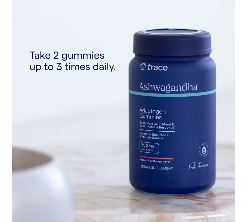 Trace Minerals Ashwagandha Gummies, 300mg - Health Supplement to Support Brain & Immune Health - Relaxation Supplement to Aid Calm & Restful Sleep