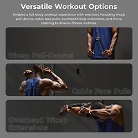 Sunny & Health Fitness Tricep Push Down Non-Slip Rope Cable Attachment 27 Inches