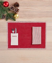 Avanti Merry Polyester 8 Piece Placemats/Napkins Set
