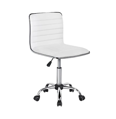 Yaheetech Pu Leather Low Back Swivel Armless Office Chair