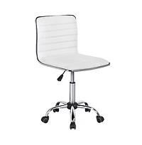 Yaheetech Pu Leather Low Back Swivel Armless Office Chair