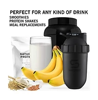 ShakeSphere Tumbler: Protein Shaker Bottle and Smoothie Cup, 24 oz - Bladeless Blender Cup Purees Raw Fruit with No Blending Ball