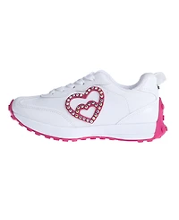 Bebe Little and Big Girls Embellished Heart Patch Jogger Sneaker
