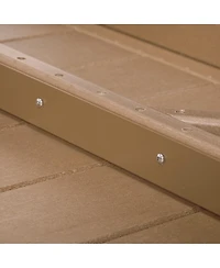 WestinTrends Modern Low Outdoor Patio Square Hdpe 37" Coffee Table