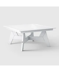WestinTrends Modern Low Outdoor Patio Square Hdpe 37" Coffee Table