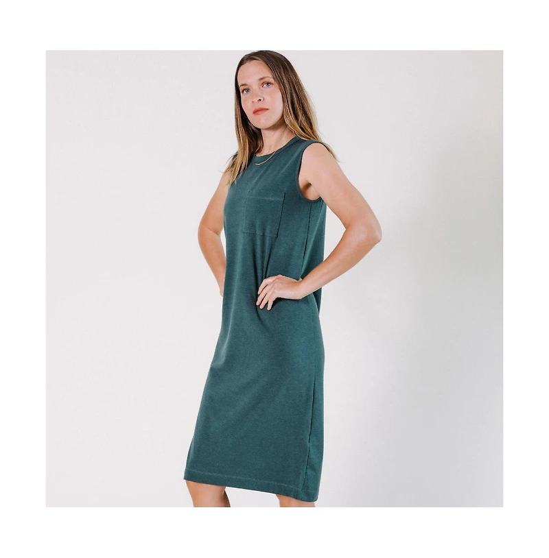 Poplinen Plus Size Sophie Organic Cotton + Tencel Tank Dress