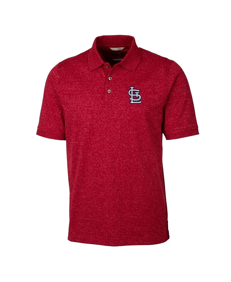 Cutter & Buck Men's Cardinal St. Louis Cardinals Advantage Space Dye Tri-Blend Polo
