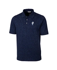 Cutter & Buck Men's Navy Houston Oilers Advantage Tri-Blend Space Dye Throwback Polo