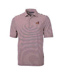 Cutter & Buck Men's Maroon Arizona State Sun Devils Throwback Logo Virtue Eco Pique Stripe Polo