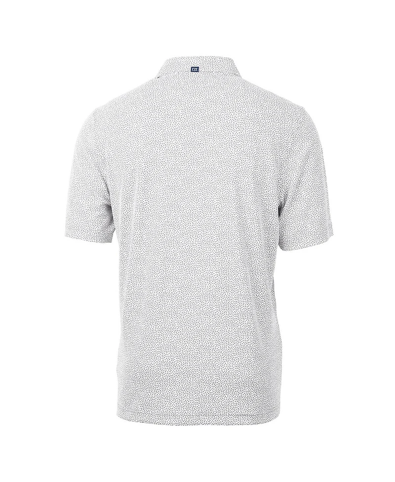 Cutter & Buck Men's Gray Miami Dolphins Throwback Logo Virtue Eco-Pique Botanical Polo