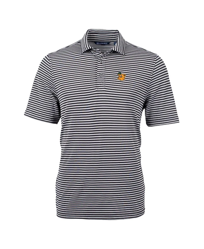Cutter & Buck Men's Baylor Bears Throwback Logo Virtue Eco Pique Stripe Polo