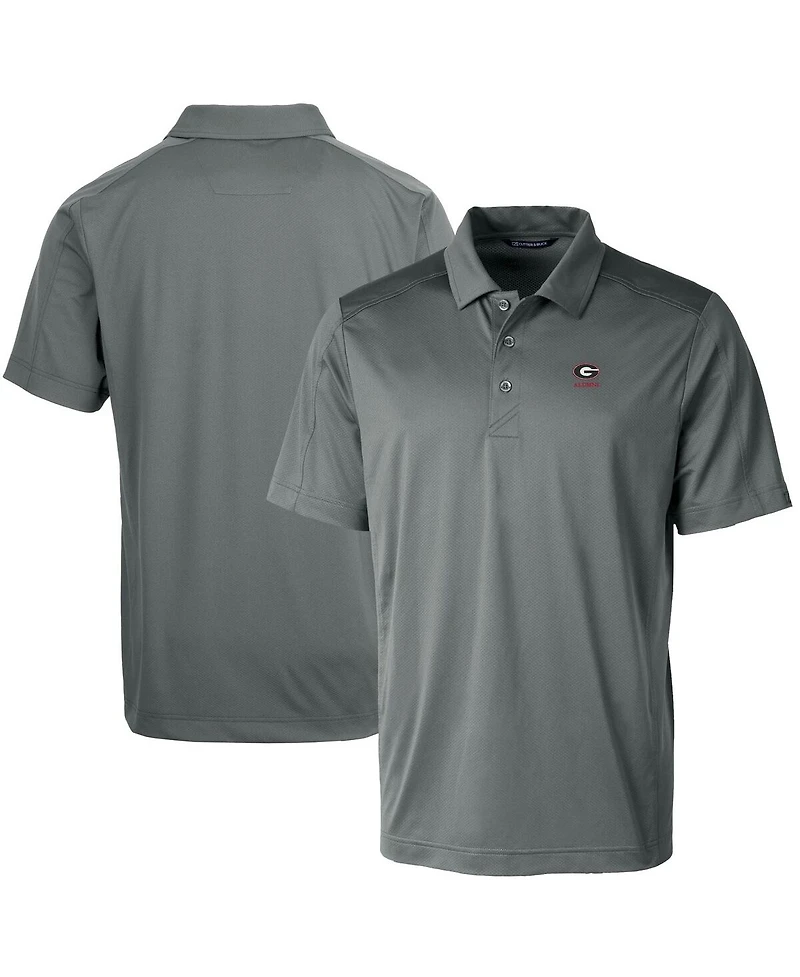 Cutter & Buck Men's Georgia Bulldogs Alumni Logo Prospect Textured Stretch Polo