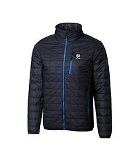 Cutter & Buck Men's Navy Notre Dame Fighting Irish Alumni Logo Rainier PrimaLoft Eco Insulated Full-Zip Puffer Vest
