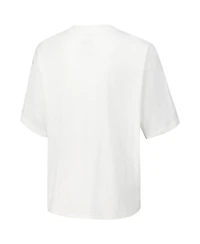 Pressbox Women's White Michigan Wolverines Rock Roll Slub T-Shirt