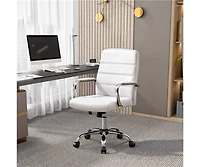 Yaheetech Mid-Back Office Chair Pu Leather Office Executive Chair