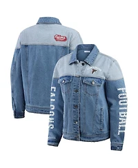 Wear by Erin Andrews Women's Atlanta Falcons Full-Button Denim Jacket