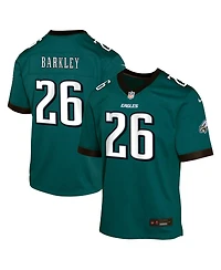 Nike Big Boys and Girls Saquon Barkley Midnight Green Philadelphia Eagles Team Player Game Jersey