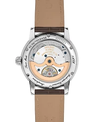 Frederique Constant Men's Swiss Automatic Classic Date Manufacture Brown Leather Strap Watch 40mm